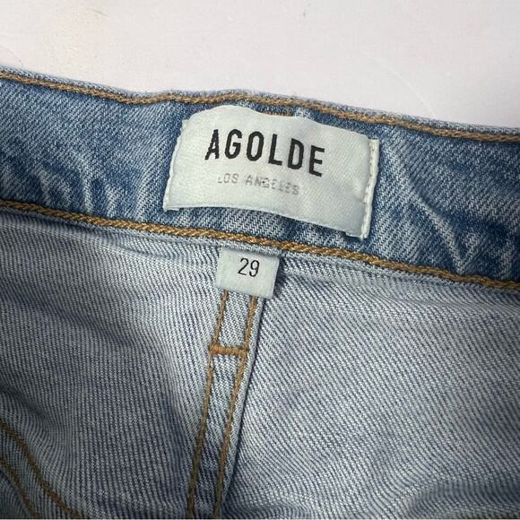 AGOLDE Sz 29  Riley High Rise Straight Crop Jeans in Volt - Picture 7 of 13